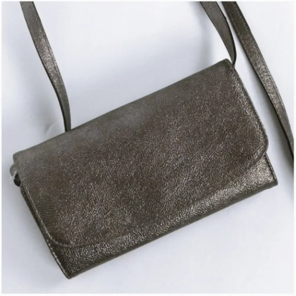 A New Day Women's Gunmetal Metallic Faux Leather Wallet on a String - Picture 4 of 5